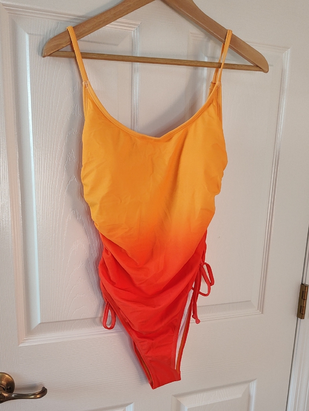 Source Unknown Yellow to Orange Gradient One-Piece Swimsuit